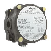 DWYER 1950G-0-B-24-NA PRESSURE SWITCH, 0.5INCH-H2O, 1/8" FNPT