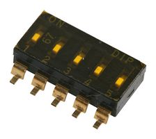 MULTICOMP PRO MCEMR-05-T-V DIP SW, SPST-NO, 0.025A/24VDC, 5POS, SMD