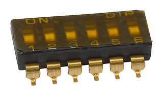 MULTICOMP PRO MCEMR-06-T-V DIP SW, SPST-NO, 0.025A/24VDC, 6POS, SMD