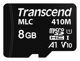 TRANSCEND TS8GUSD410M MICROSD CARD, 8GB, MLC NAND FLASH ROHS COMPLIANT: YES