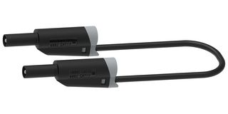 MULTICOMP PRO MP771105 STACK 4MM BANANA PLUG-PLUG, BLACK, 59MM