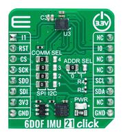 MIKROELEKTRONIKA MIKROE-6037 ADD-ON BOARD, ACCLRTN & GYROSCOPE SENSOR ROHS COMPLIANT: YES