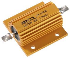 ARCOL HS75M 220R J M407 RESISTOR, 220R, 75W, WIREWOUND, PANEL ROHS COMPLIANT: YES