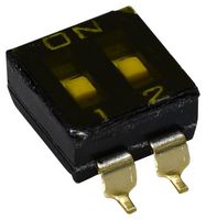 APEM IKD0203000 DIP SW, 2CKT, SPST-NO, 0.025A/24VDC, SMD ROHS COMPLIANT: YES