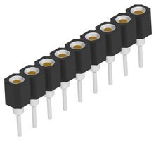 TE CONNECTIVITY 1-2444090-0 CONN, SIP SOCKET, 9P, 1ROW, 2.54MM, TH