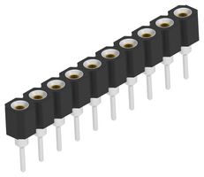 TE CONNECTIVITY 2444090-1 CONN, SIP SOCKET, 10P, 1ROW, 2.54MM, TH