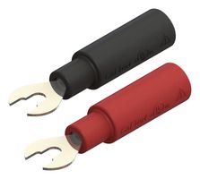 CAL TEST ELECTRONICS CT3945B SPADE LUG ADAPTER, DMM PROBE, BLACK/RED ROHS COMPLIANT: YES