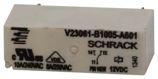 TE CONNECTIVITY 9-1393222-9 POWER RELAY, SPDT, 8A, 12VDC, TH ROHS COMPLIANT: YES