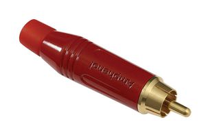 AMPHENOL AUDIO ACPR-RED RCA CONNECTOR, PLUG, 2POS, 13.8MM, RED