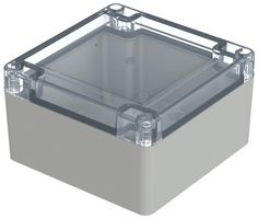 BOPLA 07411116 ENCLOSURE, MULTIPURPOSE, PC, GREY/CLEAR ROHS COMPLIANT: YES