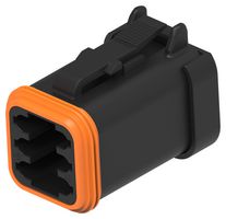 TE CONNECTIVITY - DEUTSCH DT06-6S-EP06 AUTOMOTIVE PLUG HOUSING, 6POS, 13A, BLK