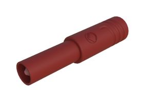 HIRSCHMANN TEST AND MEASUREMENT 973610101 SAFETY ADAPTER, 4MM PLUG-2MM RCPT, RED ROHS COMPLIANT: YES