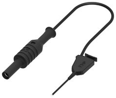 MULTICOMP PRO MP-MINISMDTA-4-50BL TEST LEAD, BLACK, 1A, 60VDC, 500MM ROHS COMPLIANT: YES