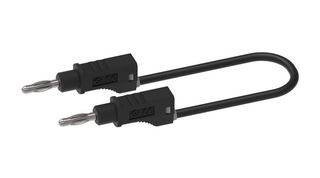 CAL TEST ELECTRONICS CT2131-50-0 STACK 4MM BANANA PLUG-PLUG, BLACK, 500MM ROHS COMPLIANT: YES