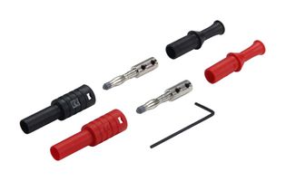 CAL TEST ELECTRONICS CT3205W BANANA PLUG W/ WRENCH, 4MM, 36A, BLK/RED ROHS COMPLIANT: YES