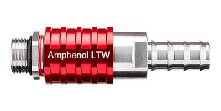 LIQUID COOLING PL-SKT, VALVE, RED, 7/8IN