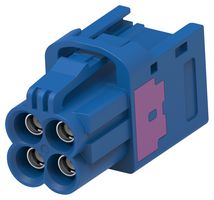 TE CONNECTIVITY 2474521-3 RF CONN, R/A MINI FAKRA JACK, 4PORT, BLU