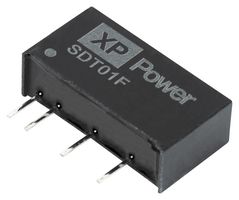 XP POWER SDT01F24D05 DC-DC CONVERTER, 5V/-5V, 0.1A/-0.1A