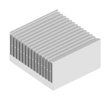 FISCHER ELEKTRONIK SK 497 150 AL HEAT SINK, ALUM, 0.038K/W, 150X165X84MM
