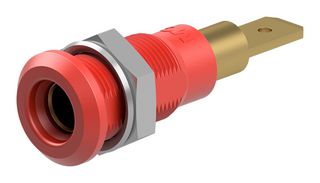 STAUBLI 66.2010-20026 BANANA CONN, SKT, 25A, 60VDC, RED ROHS COMPLIANT: YES