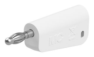 STAUBLI 66.2014-20028 BANANA CONN, PLUG, 19A, 60VDC, WHITE ROHS COMPLIANT: YES