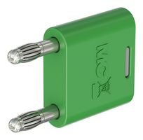 STAUBLI 64.3010-20 ADAPTER, 2X4MM PIN-SKT, 32A, 60V, GREEN
