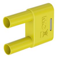 STAUBLI 64.3042-24 ADAPTER, 2X4MM PIN, 32A, 1KV, YELLOW ROHS COMPLIANT: YES