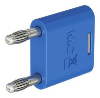 STAUBLI 64.4010-24 ADAPTER, 2X4MM PIN-SKT, 32A, 60V, BLUE