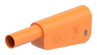 STAUBLI 66.2023-23 BANANA CONN, PLUG, 19A, 1KV, ORANGE