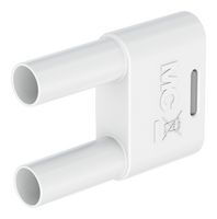 STAUBLI 66.2024-28 ADAPTER, 2X4MM PIN, 32A, 1KV, WHITE ROHS COMPLIANT: YES