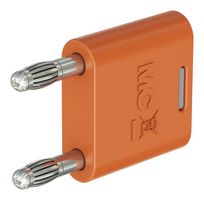 STAUBLI 66.4012-27 ADAPTER, 2X4MM PIN-SKT, 32A, 60V, ORANGE