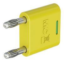 STAUBLI 66.4012-28 ADAPTER, 2X4MM PIN-SKT, 32A/60V, GRN/YLW