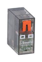 LOVATO ELECTRIC HR502CA230 MINIATURE RELAY, DPDT, 8A/230VAC, W/LED