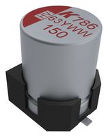 KEMET A786MW157M1JLAV011 CAP, ALU ELEC, HYBRID, 150UF, 63V, SMD