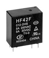 HONGFA HF42F/024-2HST POWER RELAY, DPST-NO, 5A, 24VDC, TH