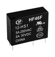 HONGFA HF46F/12-HS1(610) POWER RELAY, SPST-NO, 5A, 12VDC, TH ROHS COMPLIANT: YES