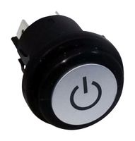 E-SWITCH PB66EE2CR6P41 PUSHBUTTON SW, DPST-NO-DM, 16A, 127VAC