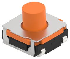 ALCOSWITCH - TE CONNECTIVITY STS52B35OJTTR TACTILE SWITCH, 0.05A, 24V, 350GF