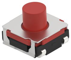 ALCOSWITCH - TE CONNECTIVITY STS52B26RJTTR TACTILE SWITCH, 0.05A, 24V, 260GF