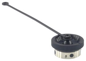 ITT CANNON 192900-0383 DUST CAP, CIRCULAR CONN, NYLON, BLACK ROHS COMPLIANT: YES