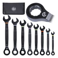 KLEIN TOOLS 69408MG 90-TOOTH RATCHETING WRENCH SET, 8 PC