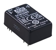 MEAN WELL DCW20W8-12 DC-DC CONV, 12V/-12V, 0.833A/-0.833A