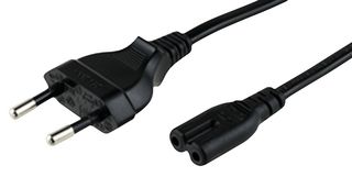 SAME SKY AC-C7 EU POWER CORD, CEE 7/16 PLUG-C7, 6FT, BLACK