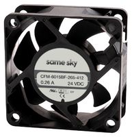 SAME SKY CFM-6025BF-265-408 DC FAN, 40.9DBA, 24V, 4.08W, 60X25MM