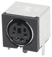 SAME SKY MD-60SM MINI DIN CONNECTOR, R/A RCPT, 6POS, THT