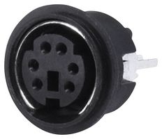 SAME SKY MD-60SV MINI DIN CONNECTOR, RCPT, 6POS, THT