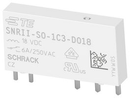 SCHRACK - TE CONNECTIVITY 1558942-4 PCB RELAY, SPDT, 6A, 18VDC, SOCKET