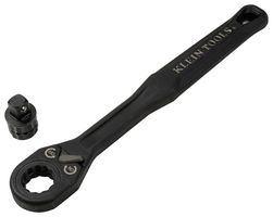 KLEIN TOOLS 65408ADP RATCHET & ADAPTER SET, M, 3/8" DRIVE