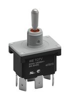 WURTH ELEKTRONIK 472233010110 TOGGLE SWITCH, DPDT, ON-OFF-ON, QC, PNL