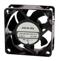 SAME SKY CFM-6015CF-035-252-22 DC FAN, 15.38CFM, 25.2DBA, 5VDC